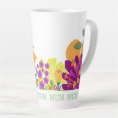 Bloeiende elegantie latte mok (Rechterhoek)