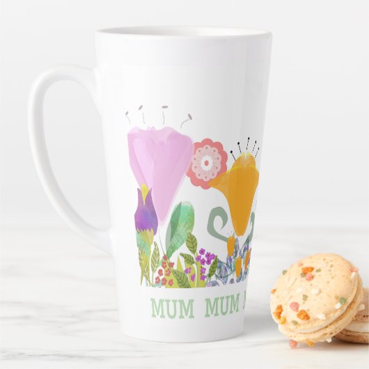 Bloeiende elegantie latte mok (In situ)