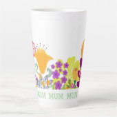 Bloeiende elegantie latte mok (Voorkant)