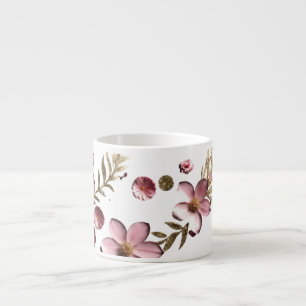 Bloeiende elegantie: speciale espresso-Mok Espresso Kop