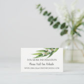 Bloeiende Eucalyptus Bruiloft Website Details Informatiekaartje (Staand voorkant)