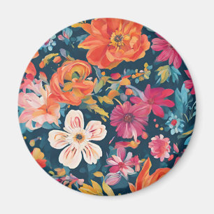 Bloeiende Floral Digital Art Collectie Magneet
