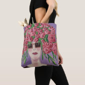Bloeiende Gedachten: Mode Ontmoet Flora Tote Bag (Dichtbij)