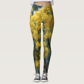 Bloeiende Gele Australische Wattle Tree, Leggings (Voorkant)