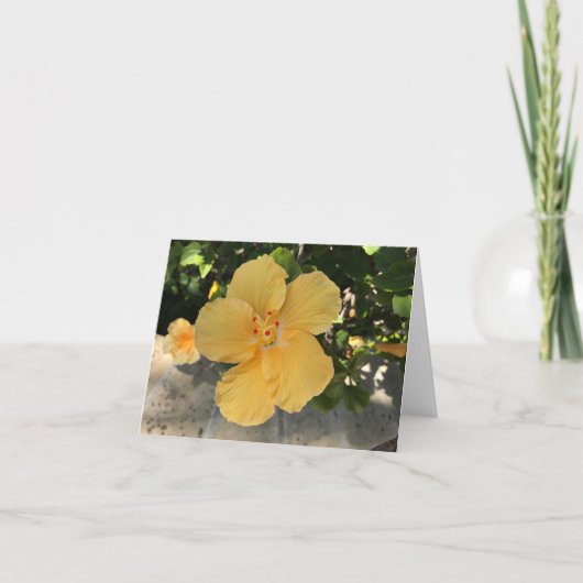 Bloeiende gele bloem kaart (Voorkant)