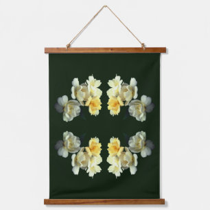 Bloeiende gele rozen Abstract Hangend Wandkleed