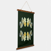 Bloeiende gele rozen Abstract Hangend Wandkleed (Gebogen)