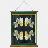 Bloeiende gele rozen Abstract Hangend Wandkleed (Voorkant)