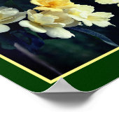 Bloeiende gele rozen Abstract Poster (Hoek)
