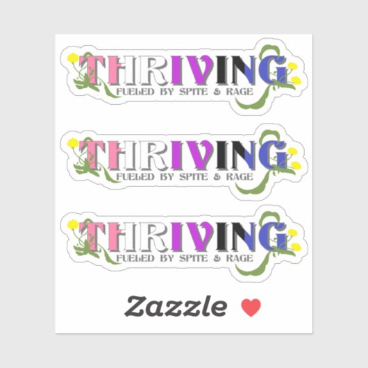 Bloeiende Genderfluid Pride Sticker (Vel)