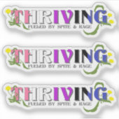 Bloeiende Genderfluid Pride Sticker (Voorkant)