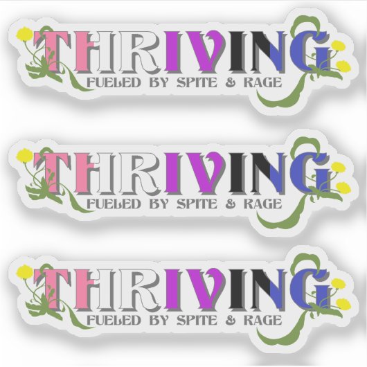 Bloeiende Genderfluid Pride Sticker (Voorkant)