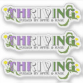 Bloeiende Genderqueer Pride Sticker (Voorkant)