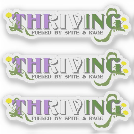 Bloeiende Genderqueer Pride Sticker (Voorkant)