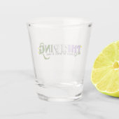 Bloeiende Genderqueer Trots Shot Glas (Achterkant)