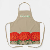 Bloeiende geraniums gepersonaliseerd Schort (Voorkant)
