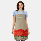 Bloeiende geraniums gepersonaliseerd Schort (Gedragen)