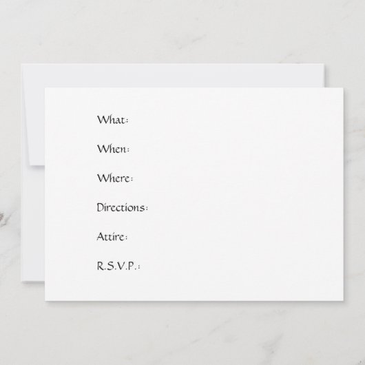 Bloeiende Gerbera Uitnodiging (Achterkant)