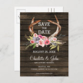 Bloeiende gewei land chique bruiloft aankondigingskaart (Voorkant / Achterkant)