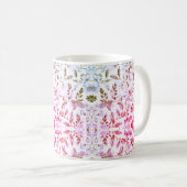 Bloeiende gouden bloemtak op witte achtergrond koffiemok (Voorkant rechts)