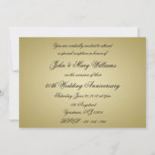 Bloeiende Gouden Bruiloft Uitnodiging (Achterkant)