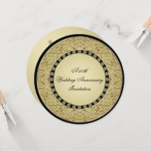 Bloeiende Gouden Bruiloft Uitnodiging