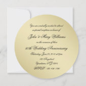 Bloeiende Gouden Bruiloft Uitnodiging (Achterkant)