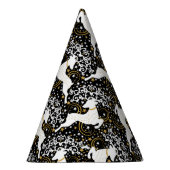 Bloeiende gouden kerst bloemenhert feesthoedjes (Rechts)