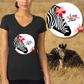 Bloeiende Grappige Zebra T-Shirt
