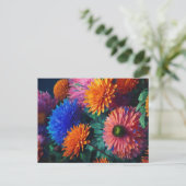 Bloeiende Groeten: Bloem Design Briefkaart (Staand voorkant)