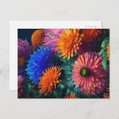 Bloeiende Groeten: Bloem Design Briefkaart (Voorkant / Achterkant)