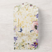 Bloeiende harmonie: lente serenade bruiloft all in one uitnodiging (Buitenkant)