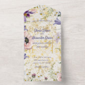 Bloeiende harmonie: lente serenade bruiloft all in one uitnodiging (Binnen)