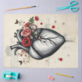 Bloeiende Hart & Flutterende Vleugels Decoupage Tissuepapier (Craft)