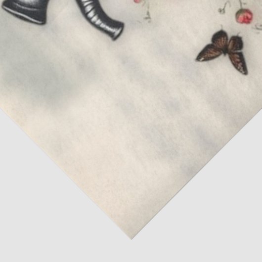 Bloeiende Hart & Flutterende Vleugels Decoupage Tissuepapier (Detail)