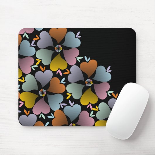Bloeiende harten 1 muismat (Met muis)