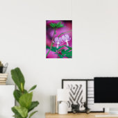Bloeiende Harten Die In Tuin Verbinding Maken. Cre Poster (Thuiskantoor)
