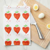 Bloeiende harten theedoek (Quarter Fold)