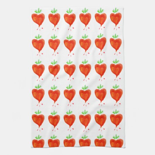 Bloeiende harten theedoek (Verticaal)