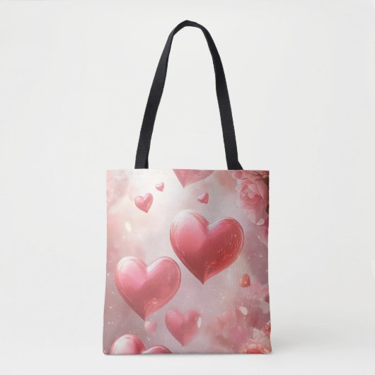 Bloeiende harten van liefde tote bag (Voorkant)