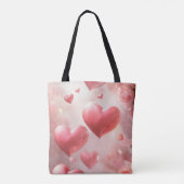 Bloeiende harten van liefde tote bag (Achterkant)