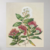 Bloeiende heester in vintage stijl poster (Voorkant)