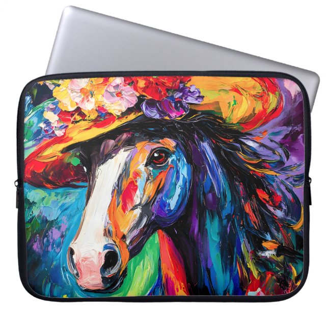 bloeiende hengst laptop sleeve (Voorkant)