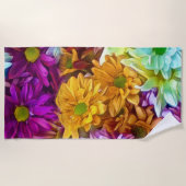 Bloeiende herfst badhanddoek (Voorkant)
