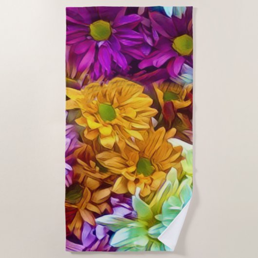 Bloeiende herfst badhanddoek (Voorkant)