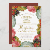 Bloeiende herfst Victoriaans Herfst Bloemen Bruilo Kaart (Voorkant / Achterkant)