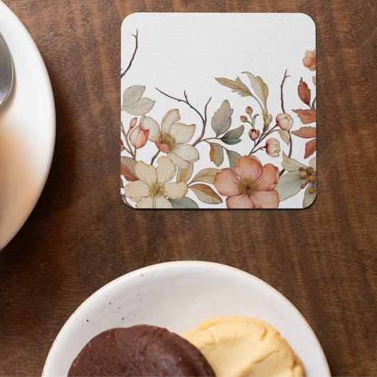 Bloeiende herfst Waterverf Herfst Onderzetter