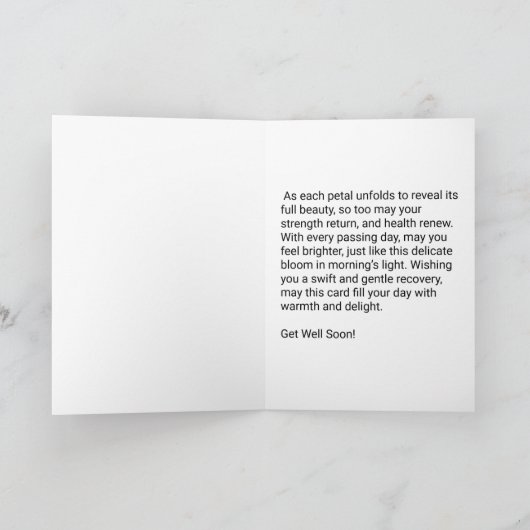 Bloeiende herstel - Get Well Soon Kaart (Binnen)