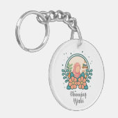 Bloeiende Hijabi-sleutelhanger Sleutelhanger (Voorkant Links)