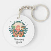 Bloeiende Hijabi-sleutelhanger Sleutelhanger (Achterkant)